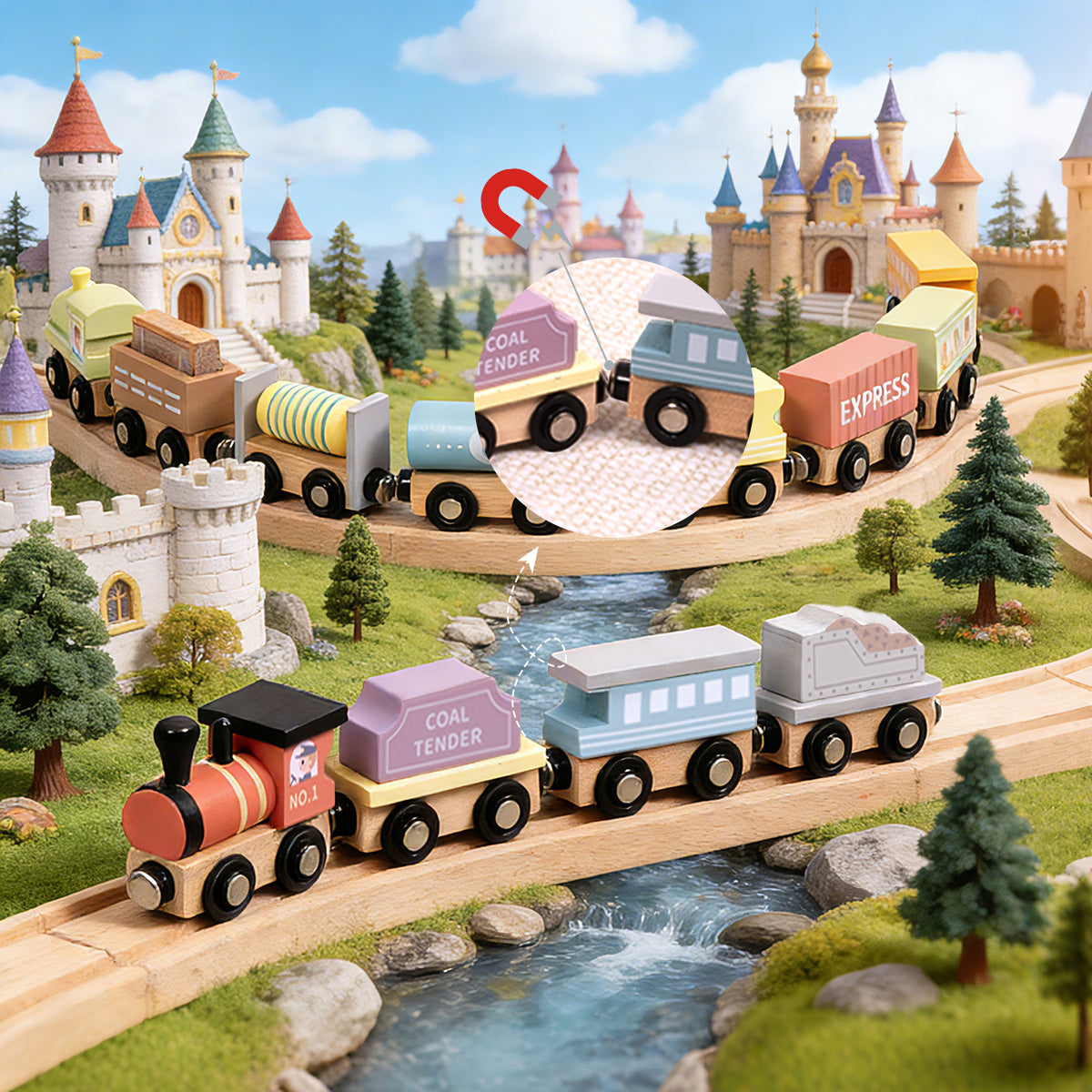 Wooden Train Set