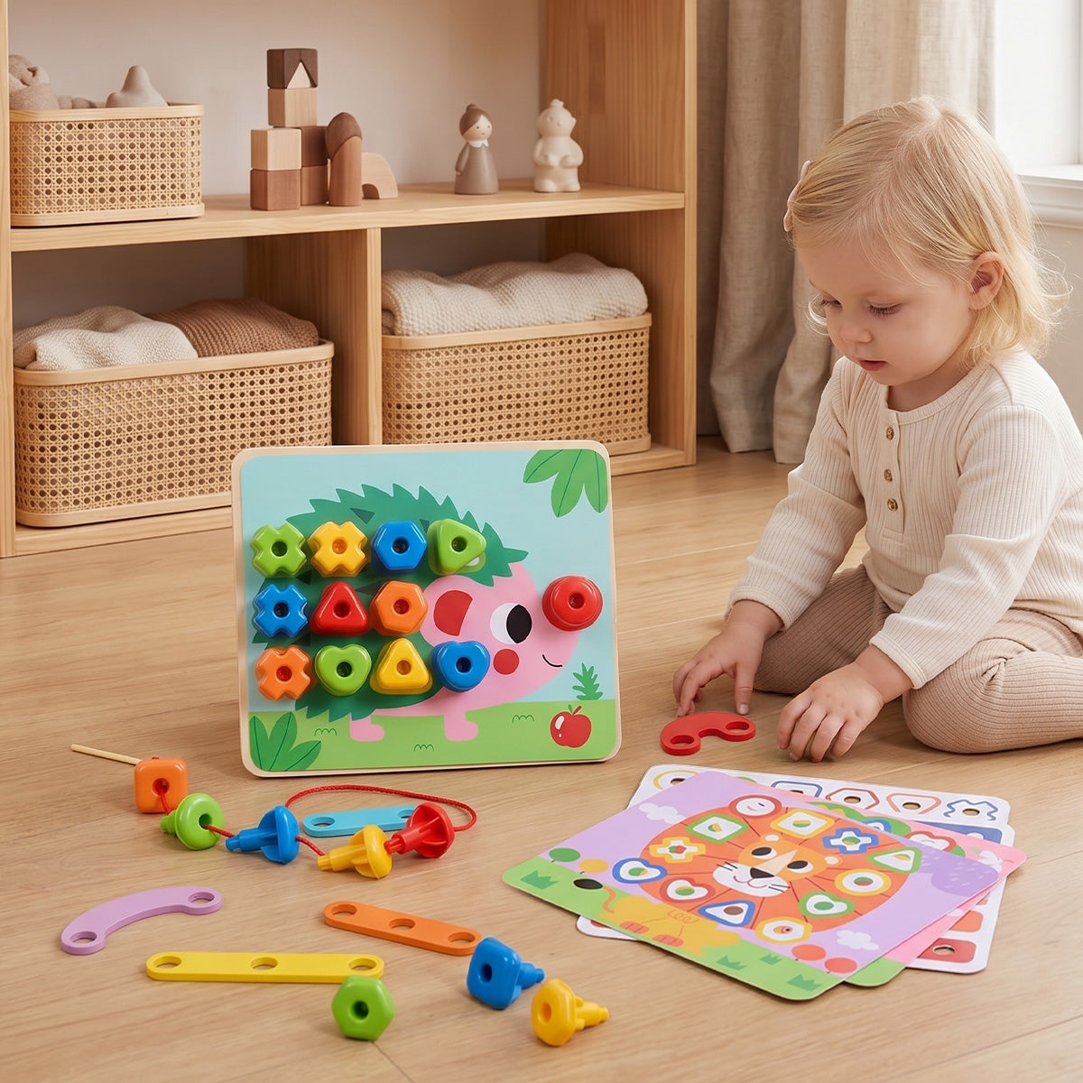 Rainbow Stacking Pegs