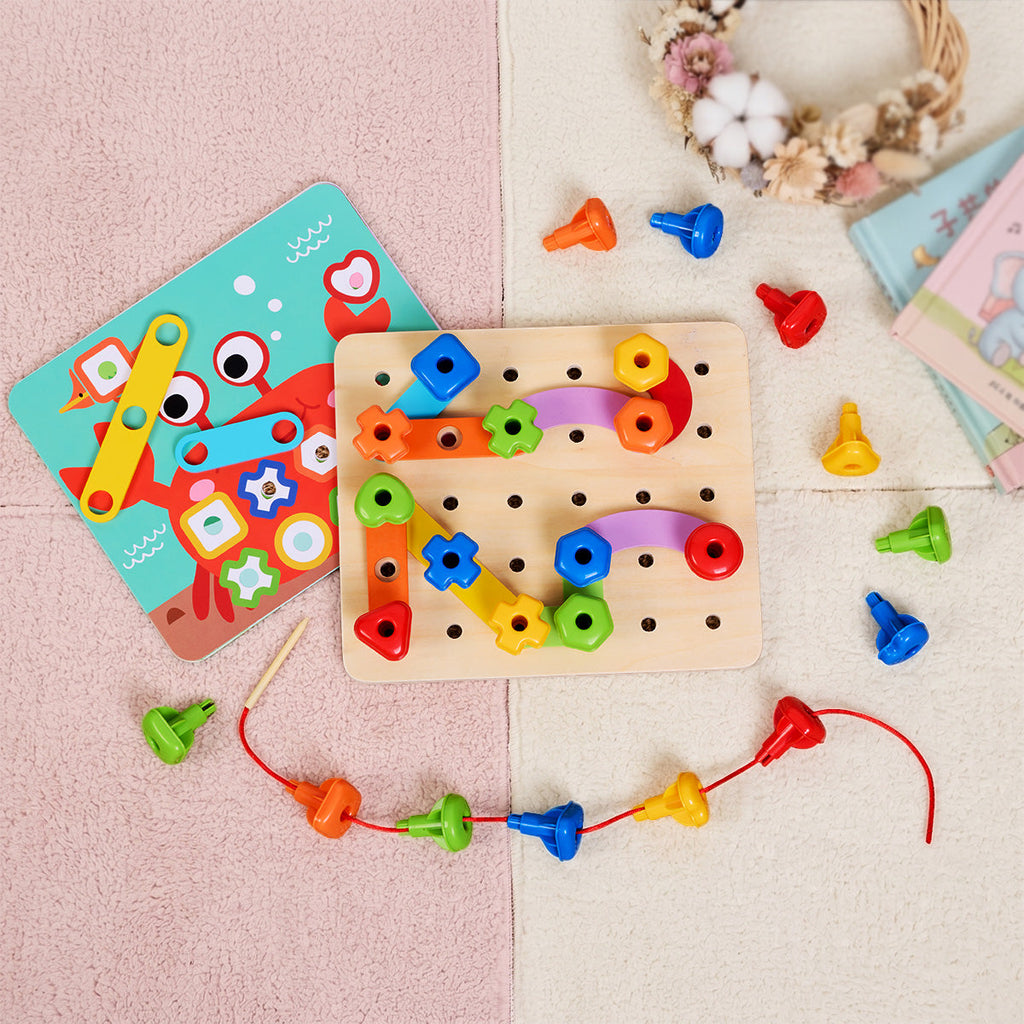 Rainbow Stacking Pegs